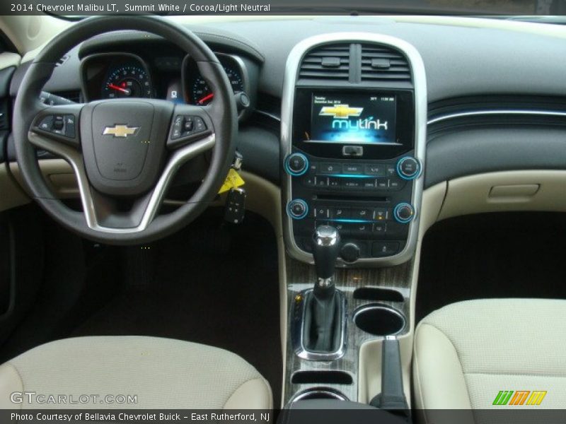 Summit White / Cocoa/Light Neutral 2014 Chevrolet Malibu LT