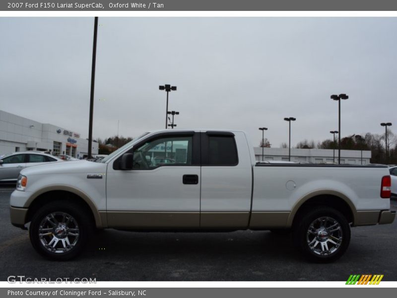 Oxford White / Tan 2007 Ford F150 Lariat SuperCab