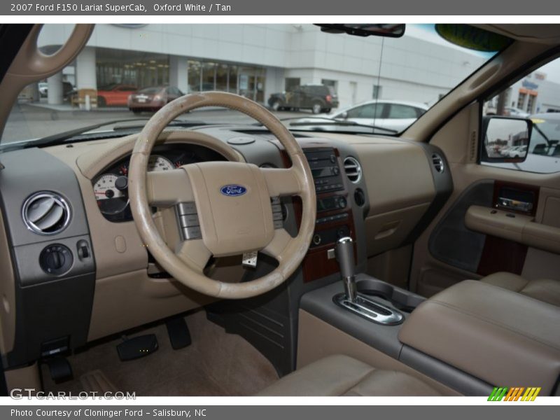 Oxford White / Tan 2007 Ford F150 Lariat SuperCab