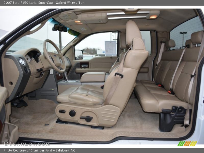 Oxford White / Tan 2007 Ford F150 Lariat SuperCab