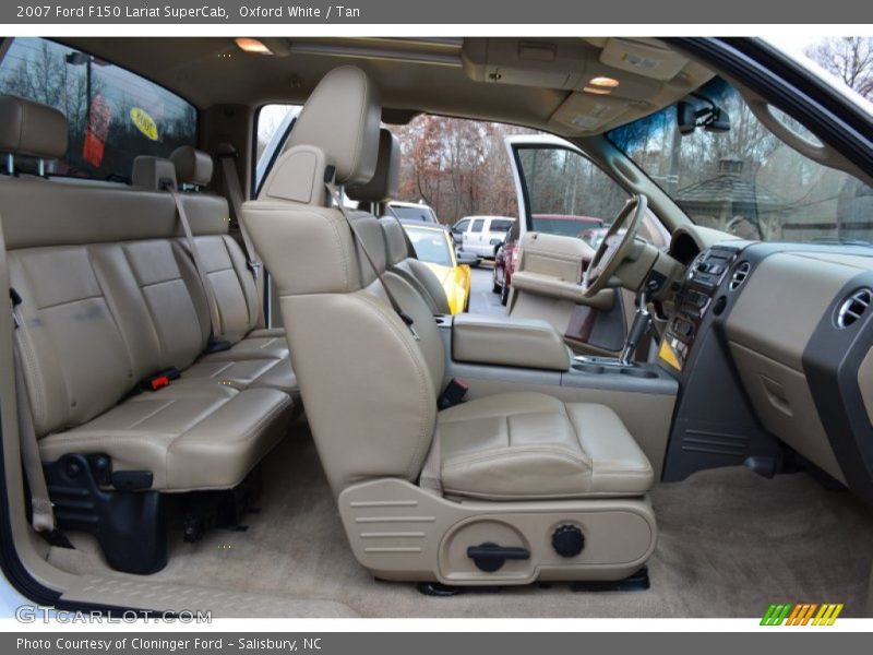 Oxford White / Tan 2007 Ford F150 Lariat SuperCab
