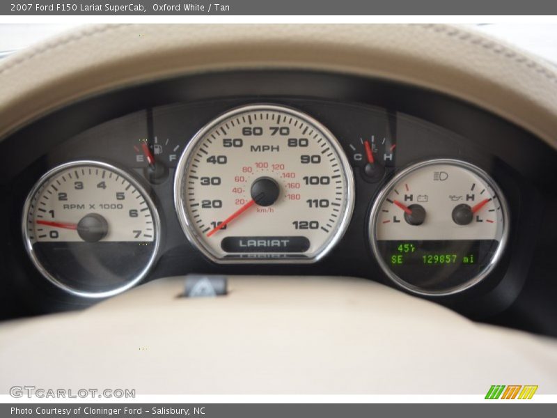Oxford White / Tan 2007 Ford F150 Lariat SuperCab
