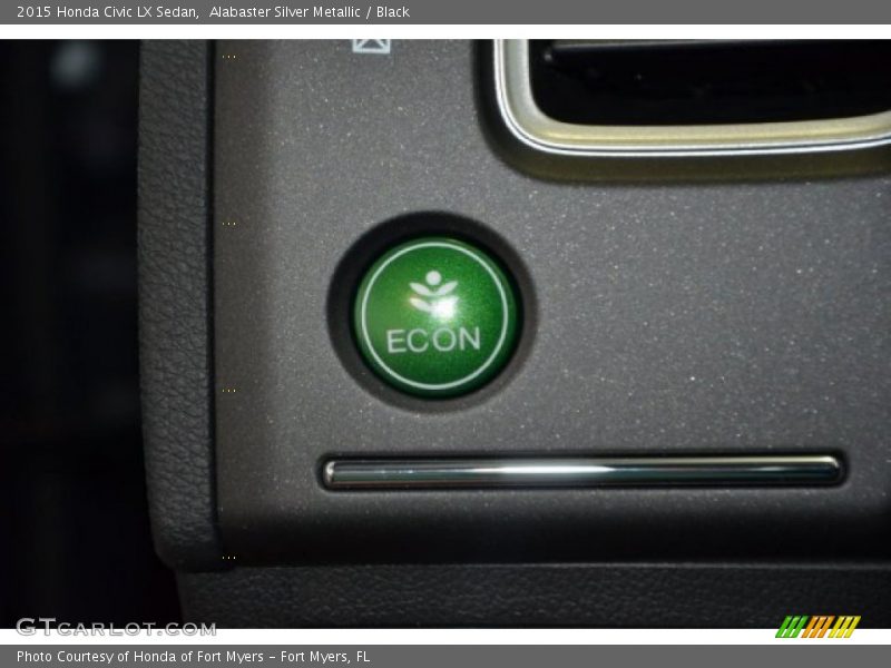 Alabaster Silver Metallic / Black 2015 Honda Civic LX Sedan