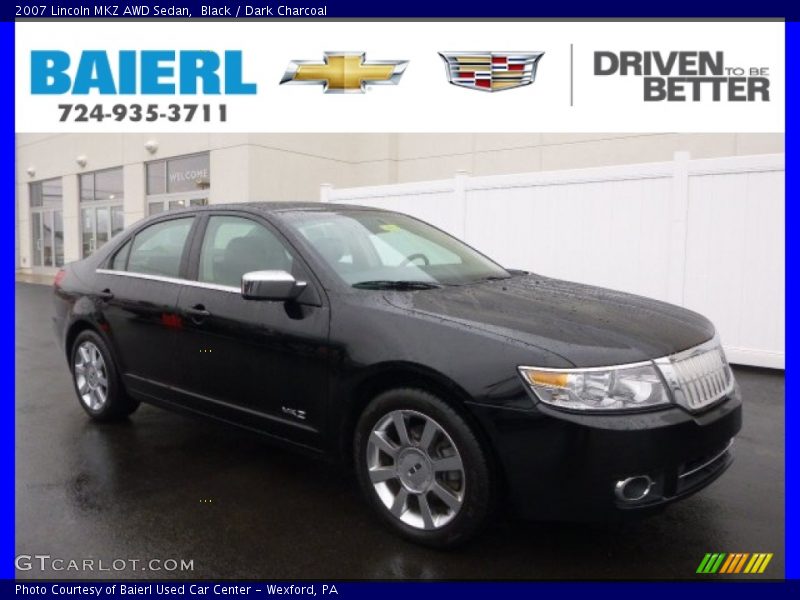 Black / Dark Charcoal 2007 Lincoln MKZ AWD Sedan