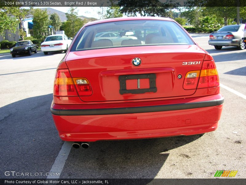 Bright Red / Beige 2004 BMW 5 Series 530i Sedan