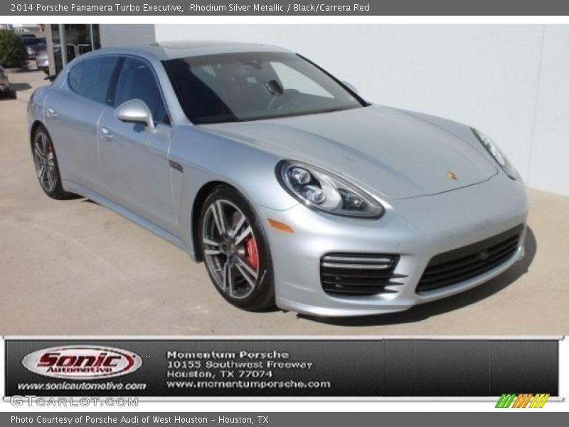 Rhodium Silver Metallic / Black/Carrera Red 2014 Porsche Panamera Turbo Executive