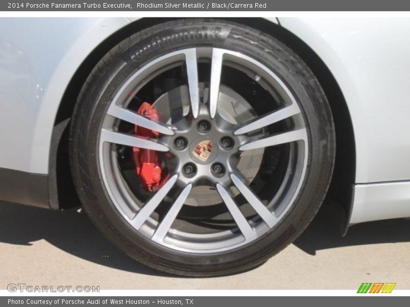 Rhodium Silver Metallic / Black/Carrera Red 2014 Porsche Panamera Turbo Executive