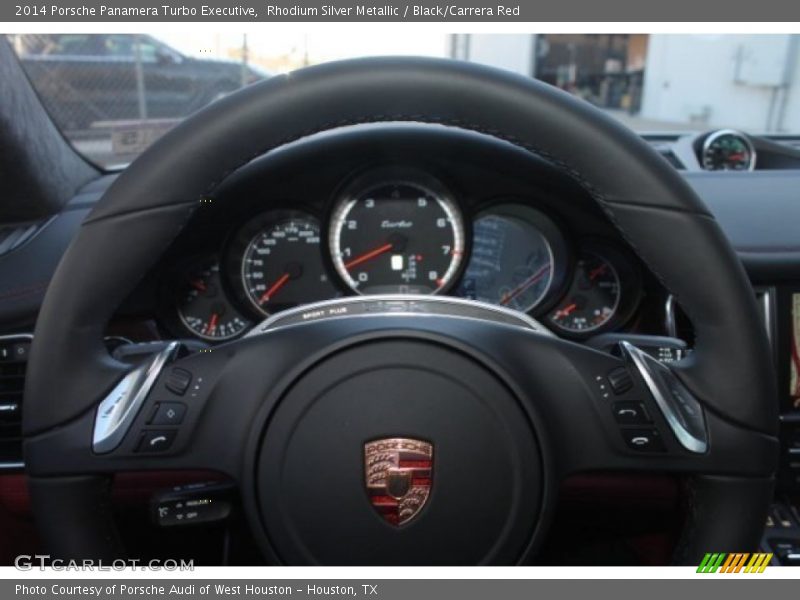 Rhodium Silver Metallic / Black/Carrera Red 2014 Porsche Panamera Turbo Executive