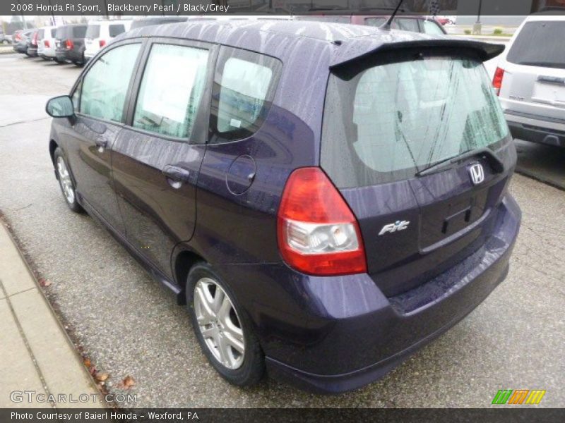 Blackberry Pearl / Black/Grey 2008 Honda Fit Sport