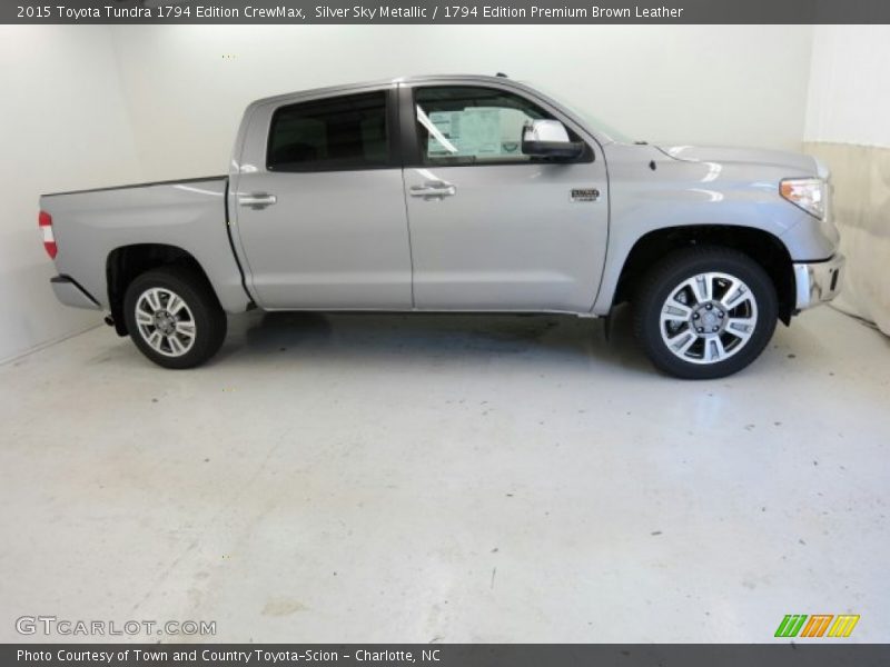 Silver Sky Metallic / 1794 Edition Premium Brown Leather 2015 Toyota Tundra 1794 Edition CrewMax