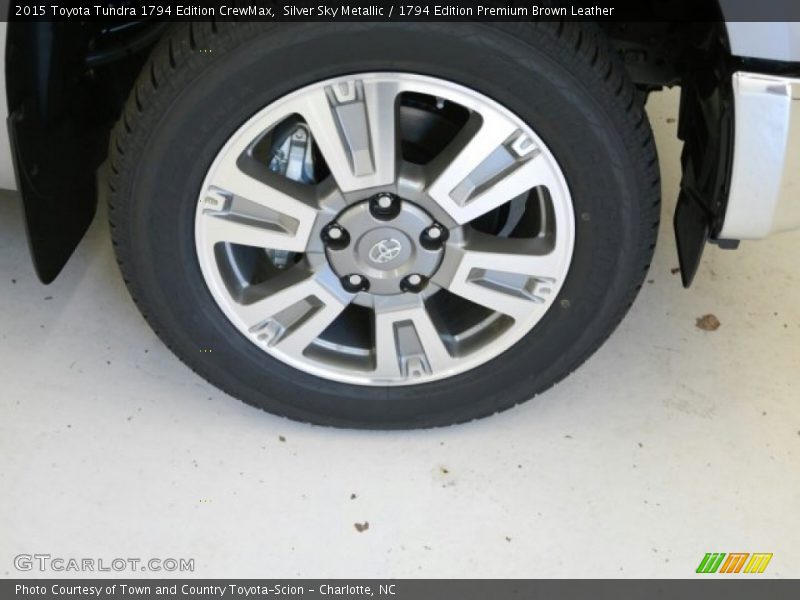 Silver Sky Metallic / 1794 Edition Premium Brown Leather 2015 Toyota Tundra 1794 Edition CrewMax
