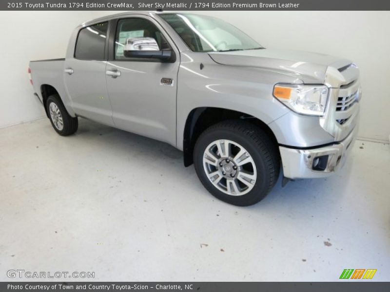 Silver Sky Metallic / 1794 Edition Premium Brown Leather 2015 Toyota Tundra 1794 Edition CrewMax