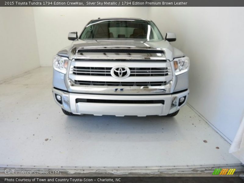 Silver Sky Metallic / 1794 Edition Premium Brown Leather 2015 Toyota Tundra 1794 Edition CrewMax