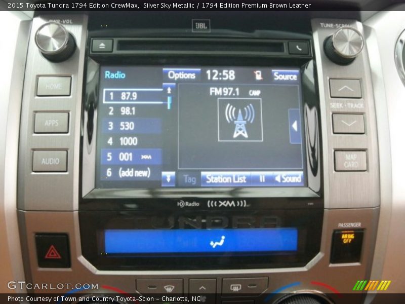 Silver Sky Metallic / 1794 Edition Premium Brown Leather 2015 Toyota Tundra 1794 Edition CrewMax