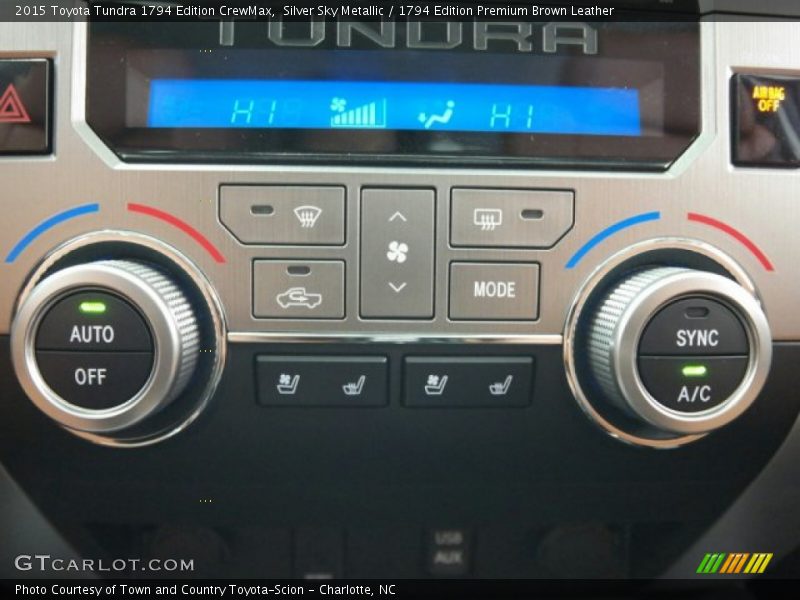 Silver Sky Metallic / 1794 Edition Premium Brown Leather 2015 Toyota Tundra 1794 Edition CrewMax
