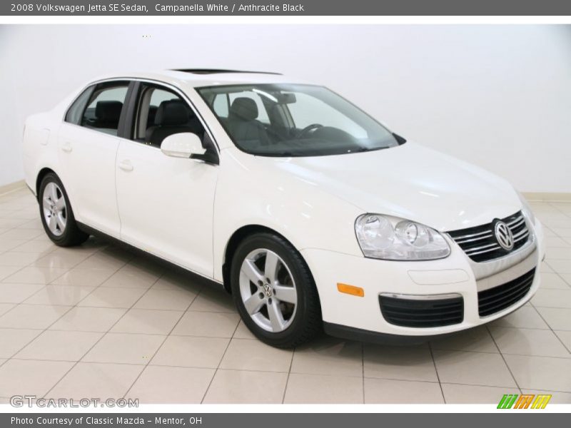 Campanella White / Anthracite Black 2008 Volkswagen Jetta SE Sedan