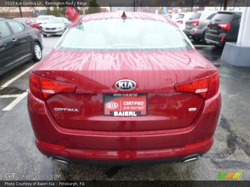 Remington Red / Beige 2013 Kia Optima LX