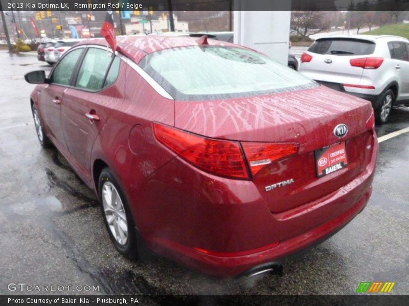 Remington Red / Beige 2013 Kia Optima LX