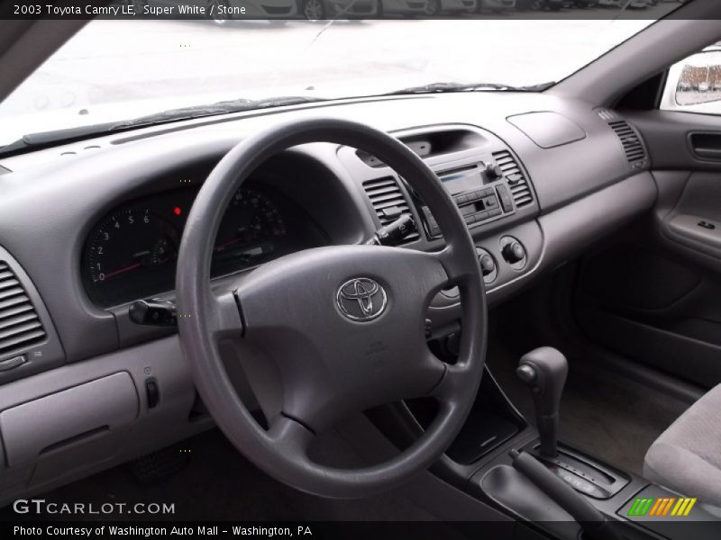 Super White / Stone 2003 Toyota Camry LE