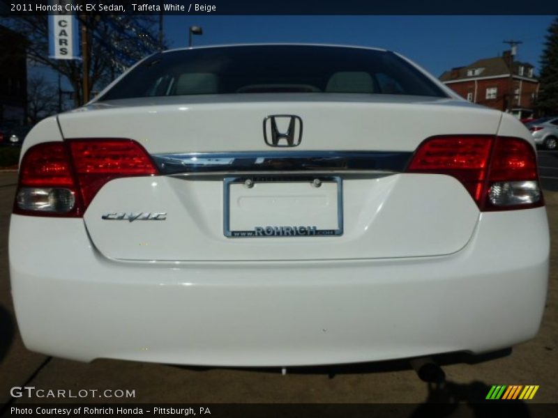 Taffeta White / Beige 2011 Honda Civic EX Sedan