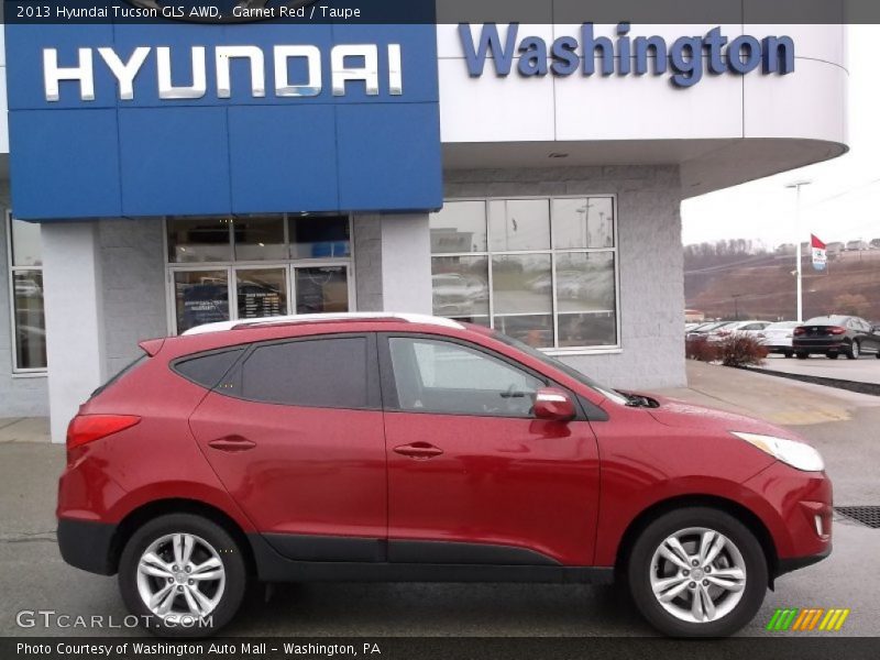 Garnet Red / Taupe 2013 Hyundai Tucson GLS AWD