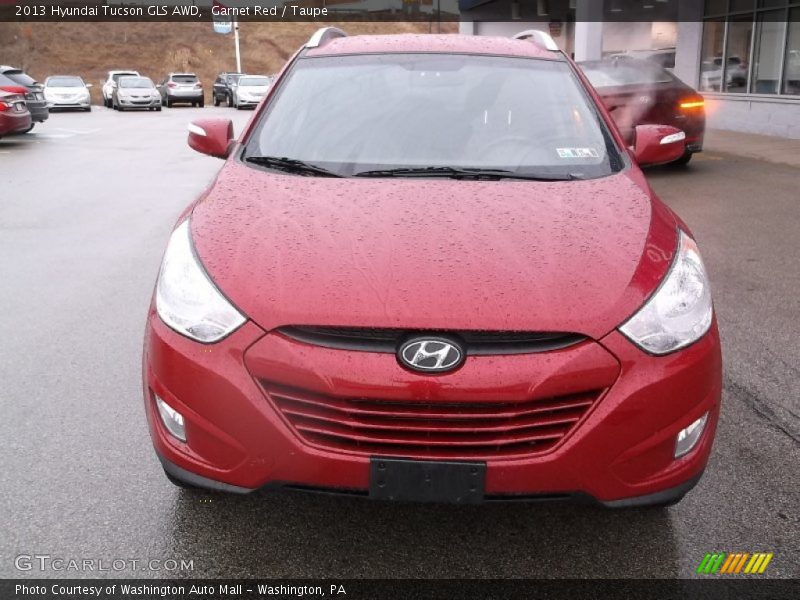 Garnet Red / Taupe 2013 Hyundai Tucson GLS AWD