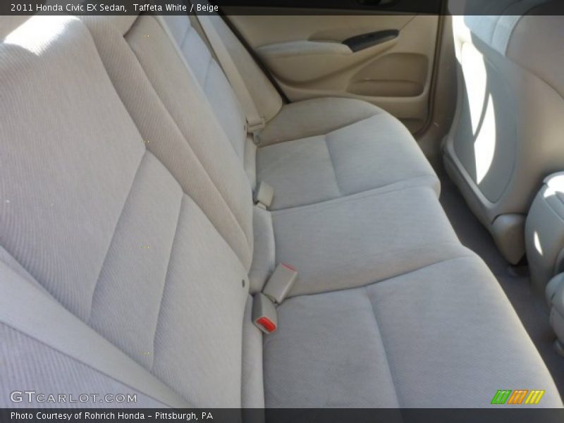 Taffeta White / Beige 2011 Honda Civic EX Sedan