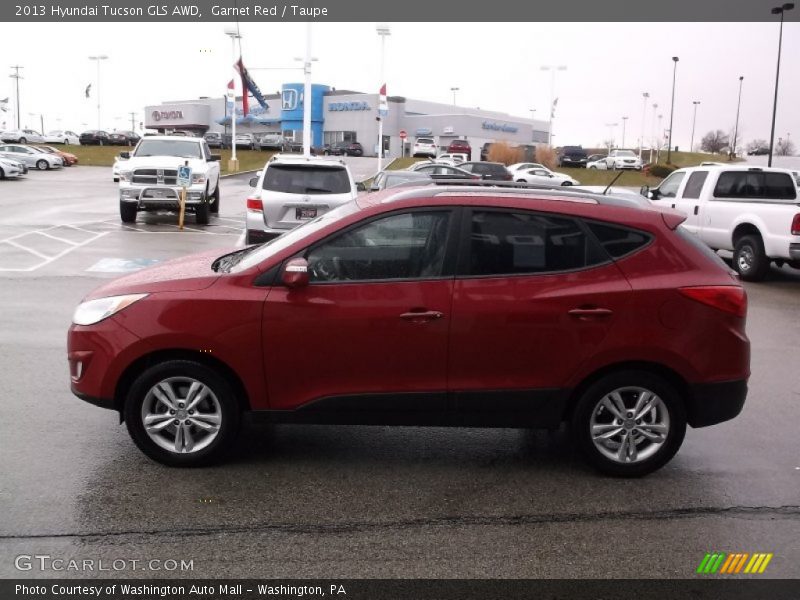 Garnet Red / Taupe 2013 Hyundai Tucson GLS AWD