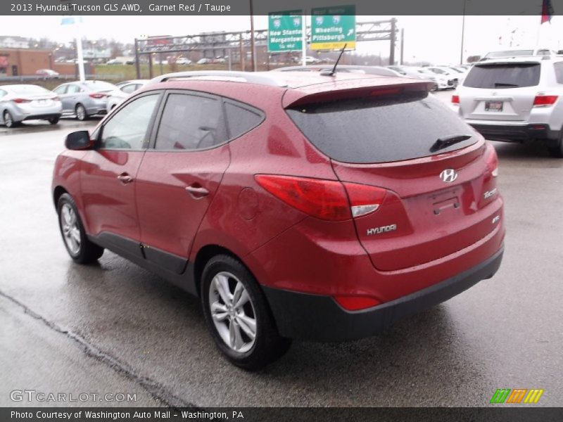 Garnet Red / Taupe 2013 Hyundai Tucson GLS AWD