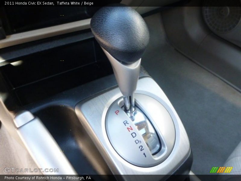 Taffeta White / Beige 2011 Honda Civic EX Sedan