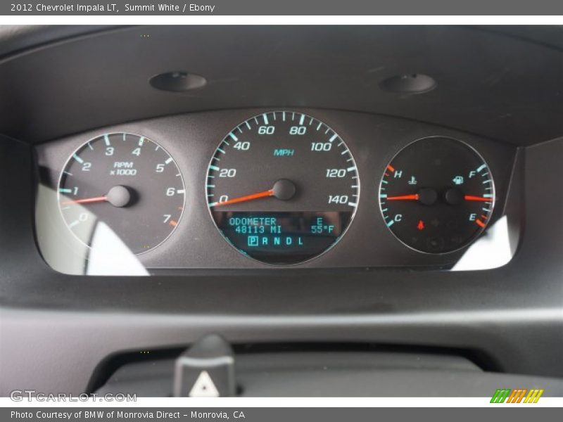 Summit White / Ebony 2012 Chevrolet Impala LT