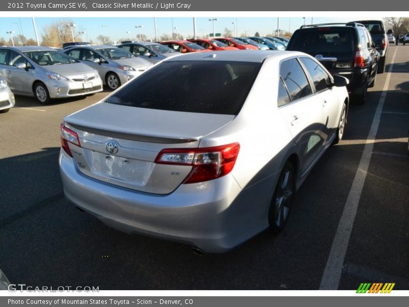 Classic Silver Metallic / Light Gray 2012 Toyota Camry SE V6