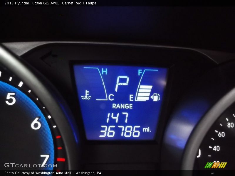 Garnet Red / Taupe 2013 Hyundai Tucson GLS AWD