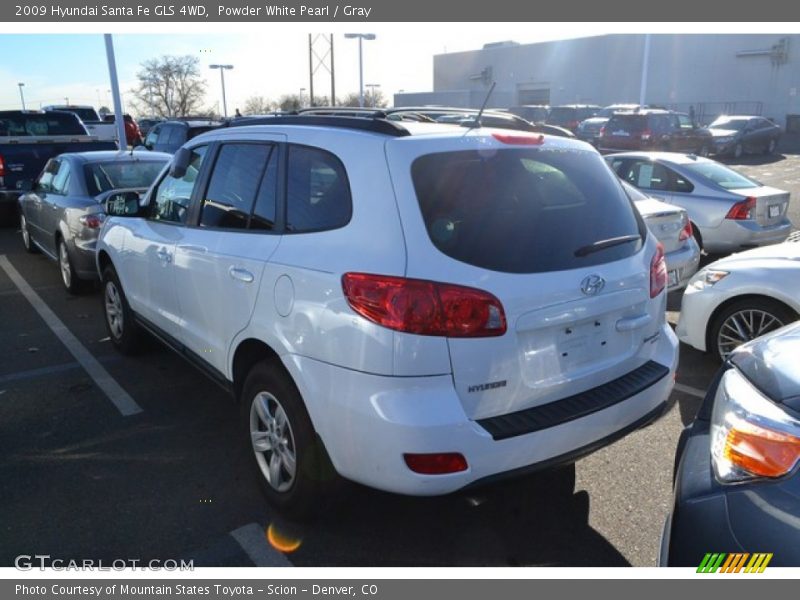 Powder White Pearl / Gray 2009 Hyundai Santa Fe GLS 4WD