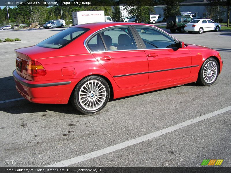 Bright Red / Beige 2004 BMW 5 Series 530i Sedan