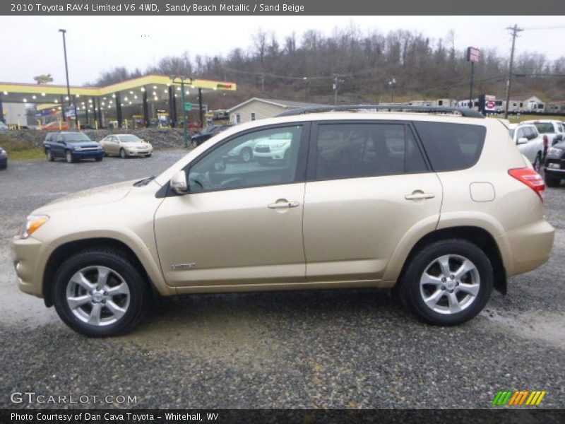 Sandy Beach Metallic / Sand Beige 2010 Toyota RAV4 Limited V6 4WD