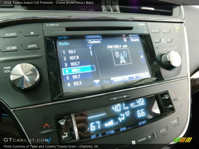 Creme Brulee Mica / Black 2015 Toyota Avalon XLE Premium