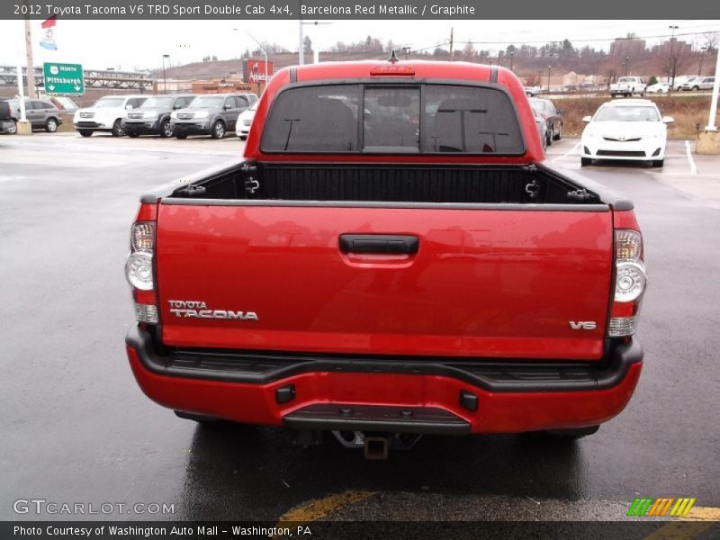 Barcelona Red Metallic / Graphite 2012 Toyota Tacoma V6 TRD Sport Double Cab 4x4