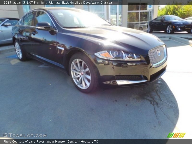 Ultimate Black Metallic / Dove/Warm Charcoal 2015 Jaguar XF 2.0T Premium