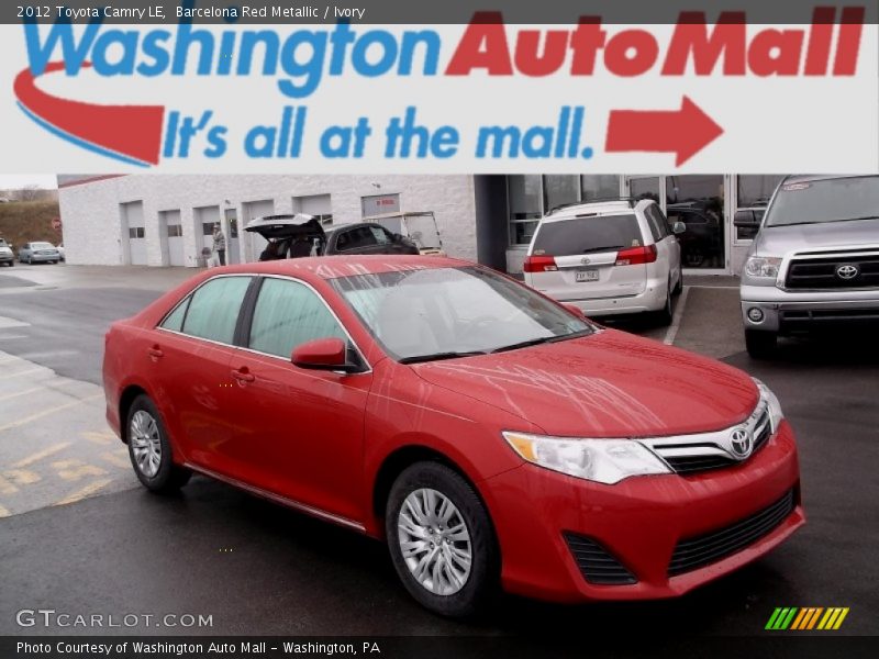 Barcelona Red Metallic / Ivory 2012 Toyota Camry LE