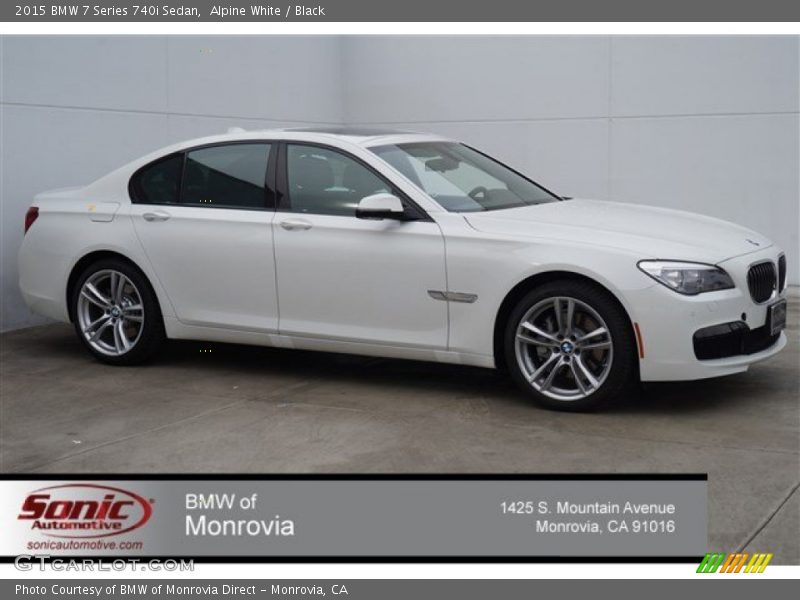 Alpine White / Black 2015 BMW 7 Series 740i Sedan