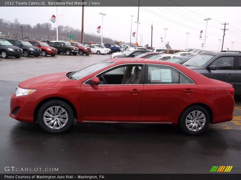 Barcelona Red Metallic / Ivory 2012 Toyota Camry LE