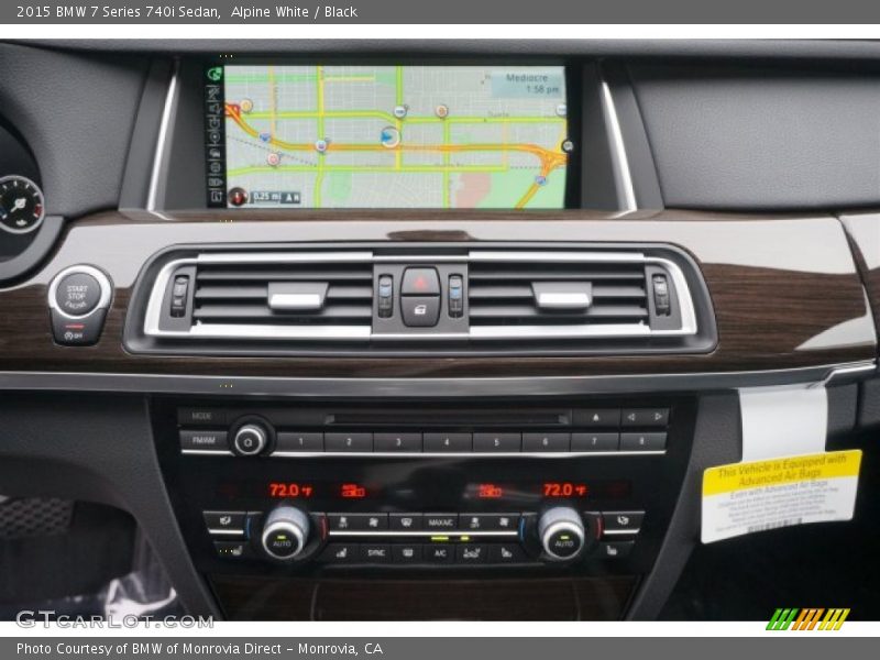 Alpine White / Black 2015 BMW 7 Series 740i Sedan