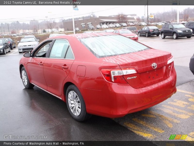 Barcelona Red Metallic / Ivory 2012 Toyota Camry LE