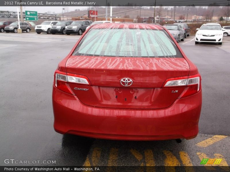 Barcelona Red Metallic / Ivory 2012 Toyota Camry LE