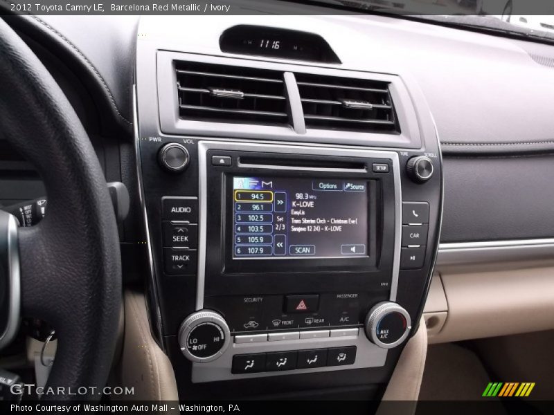 Barcelona Red Metallic / Ivory 2012 Toyota Camry LE