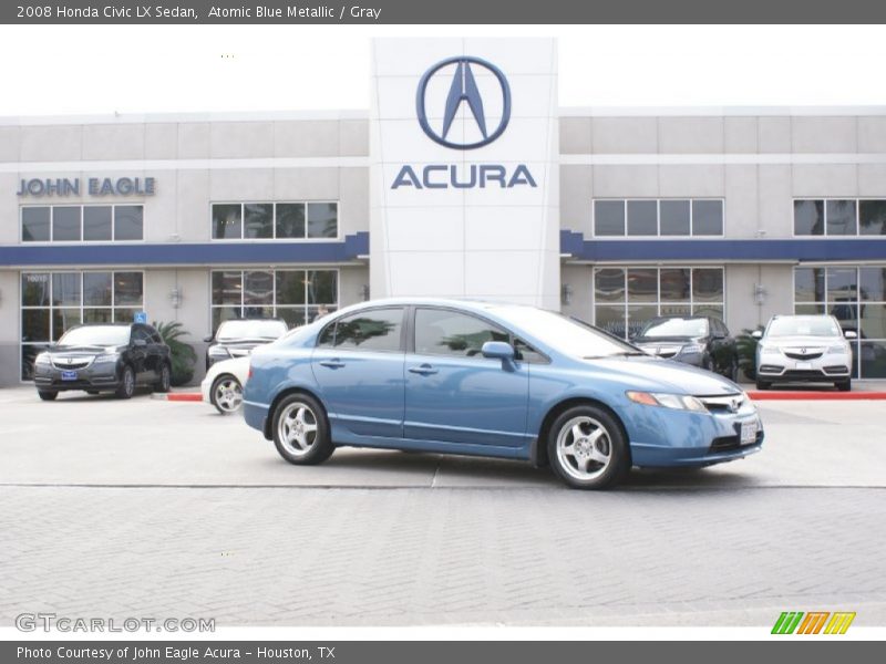 Atomic Blue Metallic / Gray 2008 Honda Civic LX Sedan