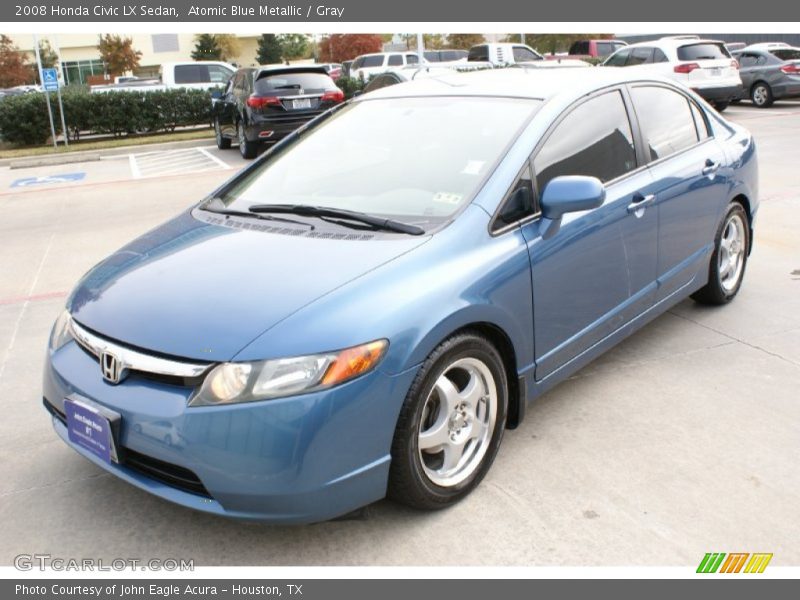 Atomic Blue Metallic / Gray 2008 Honda Civic LX Sedan