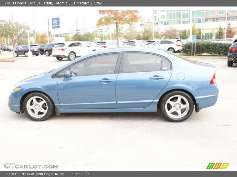 Atomic Blue Metallic / Gray 2008 Honda Civic LX Sedan