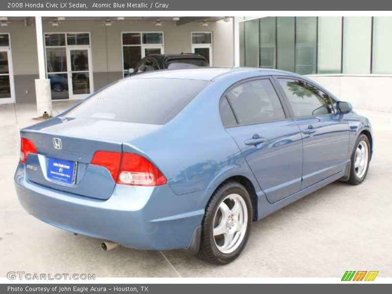 Atomic Blue Metallic / Gray 2008 Honda Civic LX Sedan